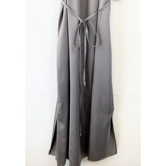 NWT INC International Concepts Satin Crepe Halter-Neck Midi Dress Size 8 - Picture 6 of 11